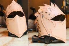Leren-ridder-helm